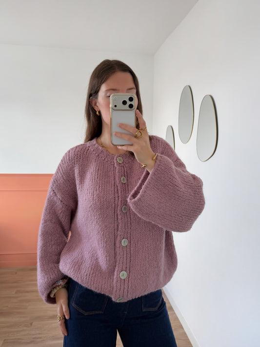Cardigan EVA rose