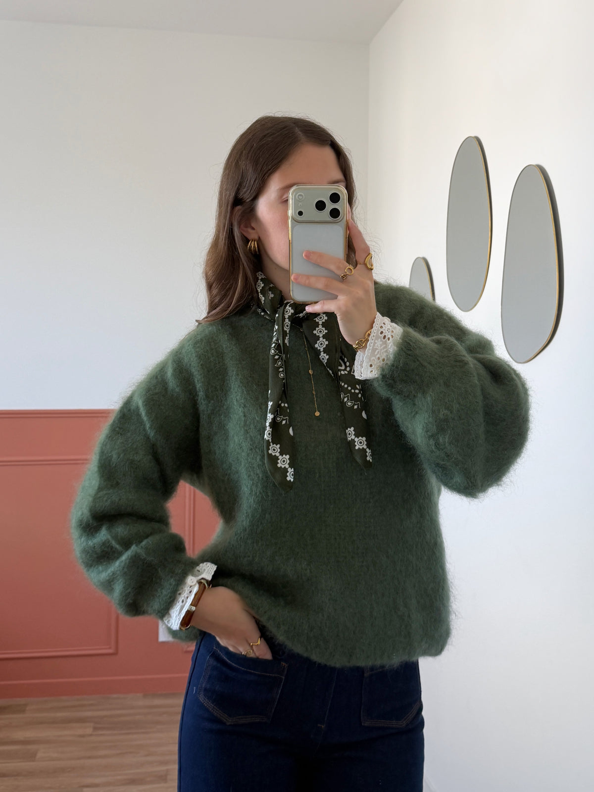 Pull MOHAIR vert