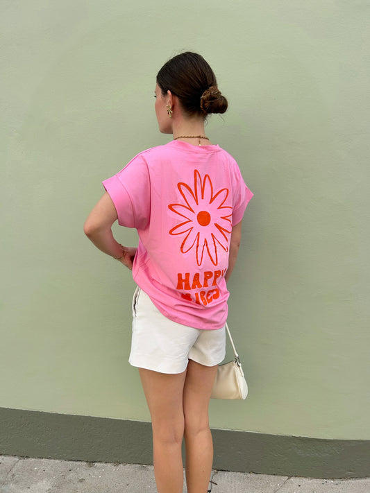 T-shirt HAPPY rose