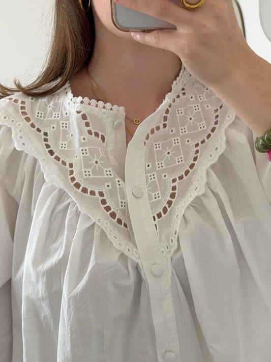 Blouse CLÉMENCE blanche
