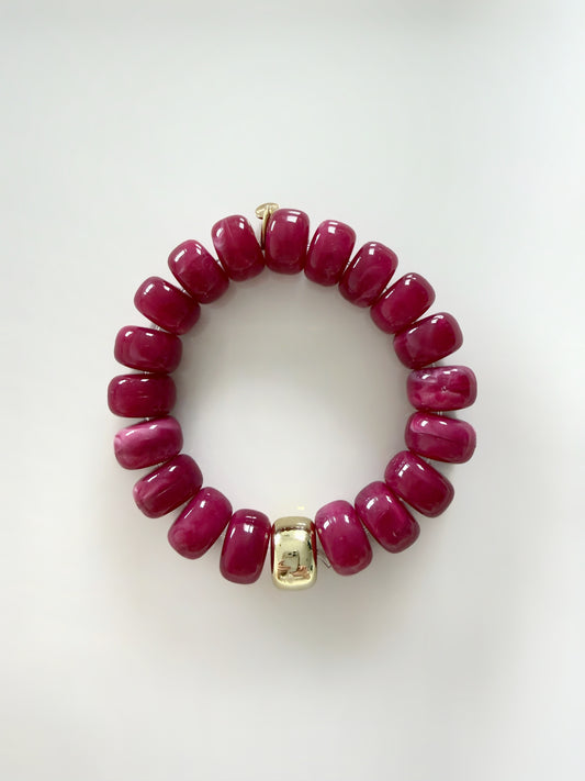 Bracelet GRETA framboise