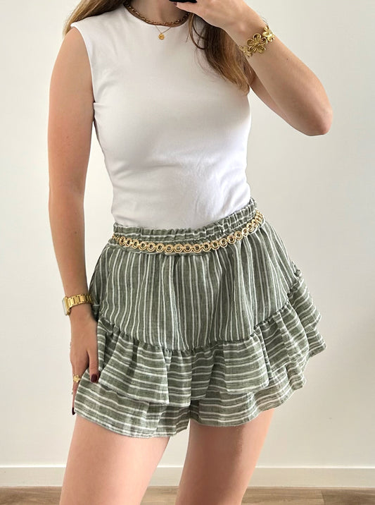 Jupe-short FANNY kaki