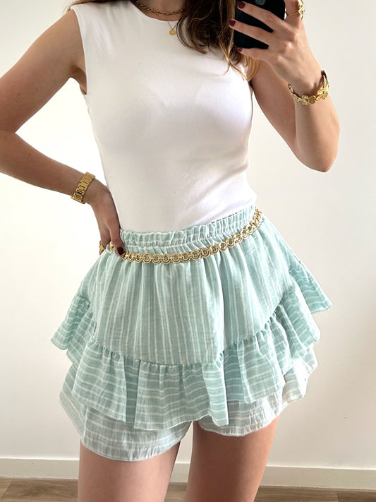 Jupe-short FANNY turquoise