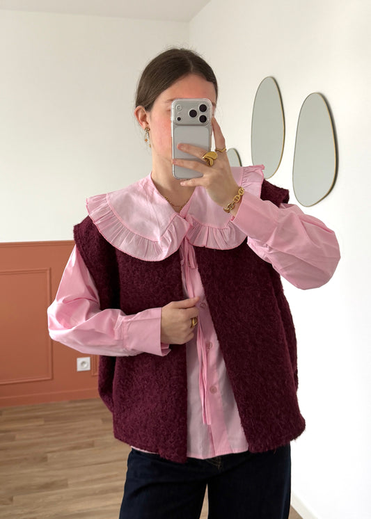 Veste sans manches LINA bordeaux