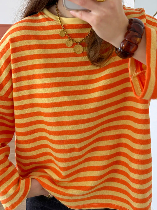 T-shirt ENORA jaune et orange