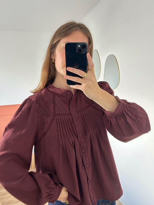 Chemisier ZOÉ bordeaux