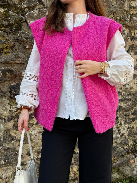 Veste sans manches LINA fuchsia