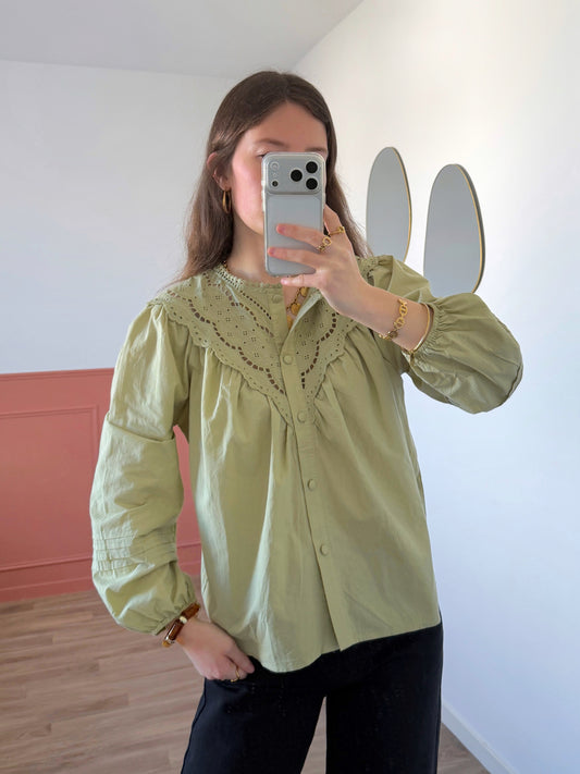 Blouse CLÉMENCE verte