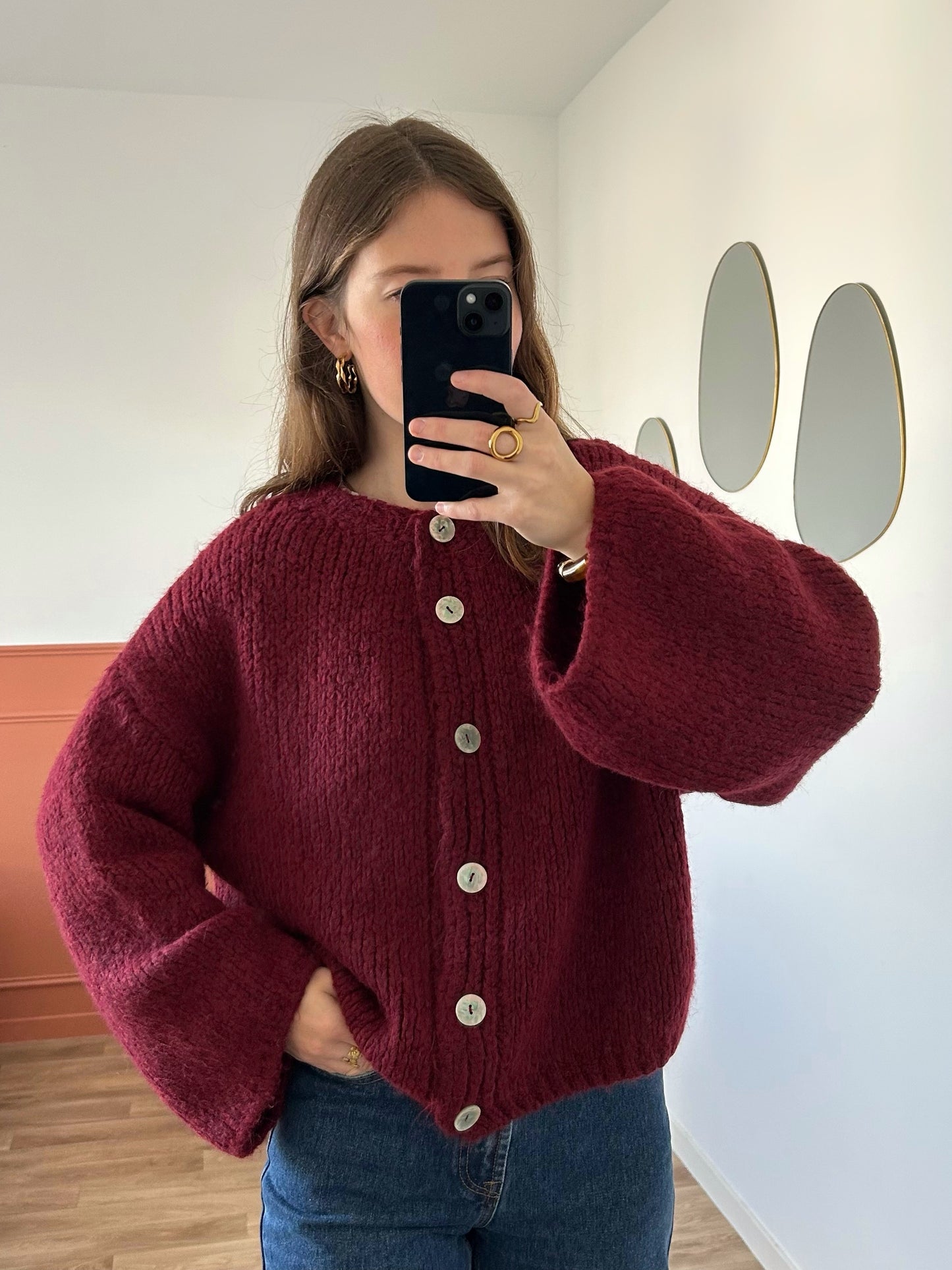 Cardigan EVA bordeaux