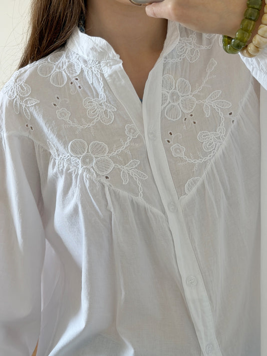 Blouse CASSANDRE blanche