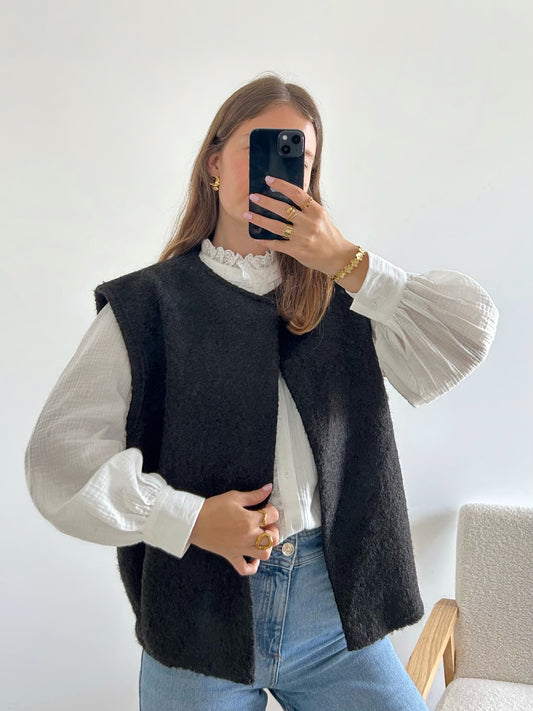 Veste sans manches LINA noire