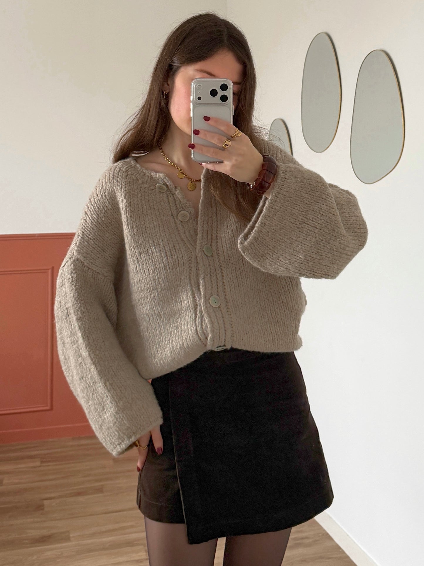 Jupe-short MAELLE marron