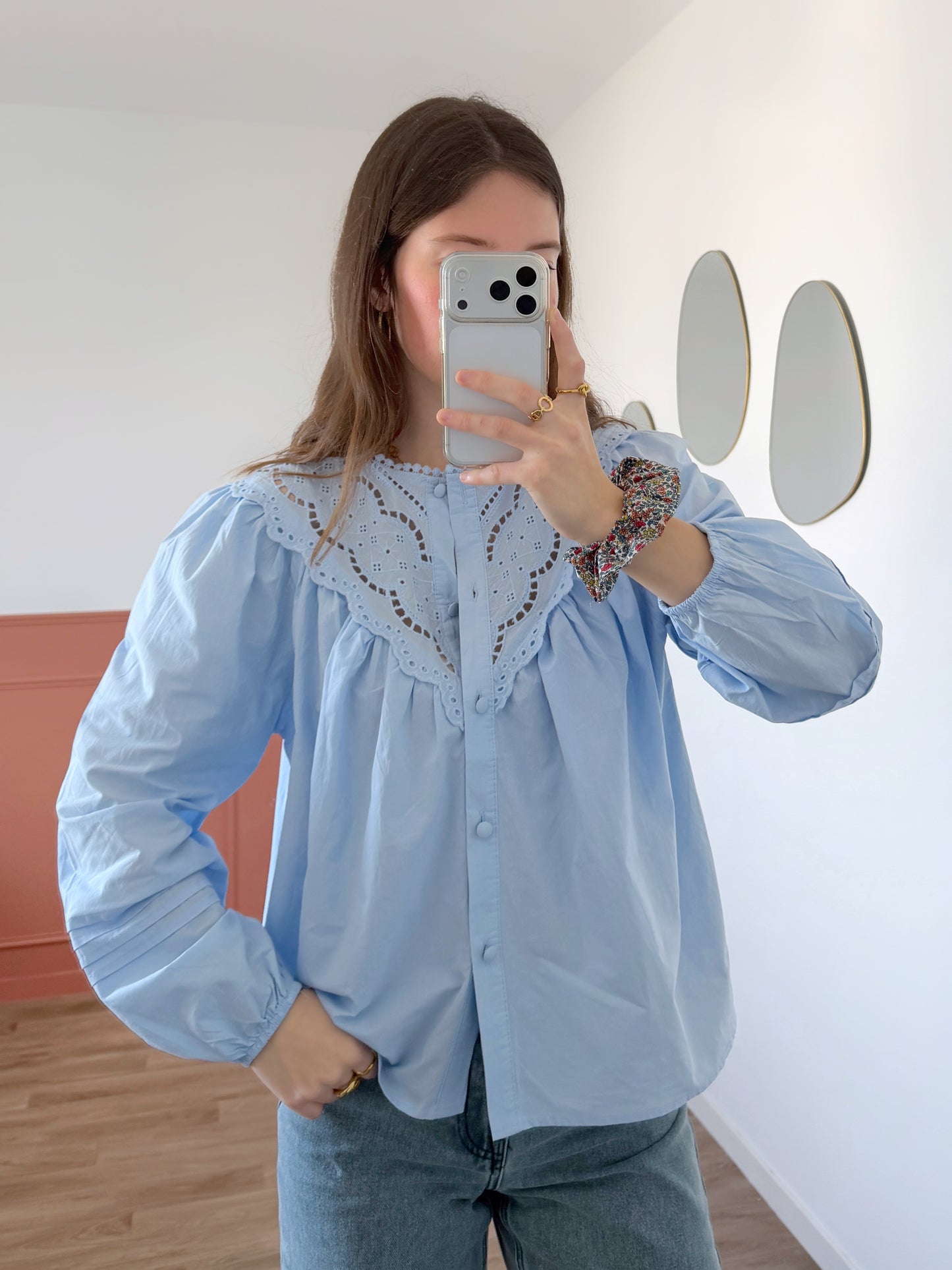 Blouse CLÉMENCE bleue