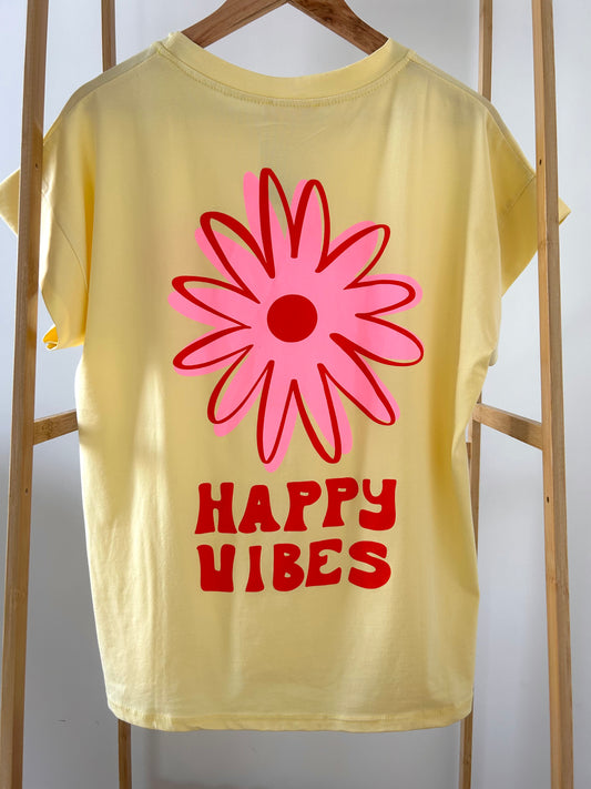 T-shirt HAPPY jaune