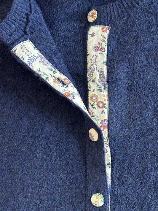 Cardigan ELISA bleu marine