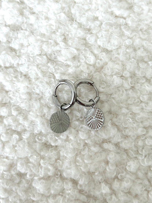 Boucles d'oreilles INA argentées