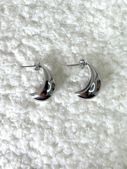 Boucles d'oreilles GOUTTES argentées