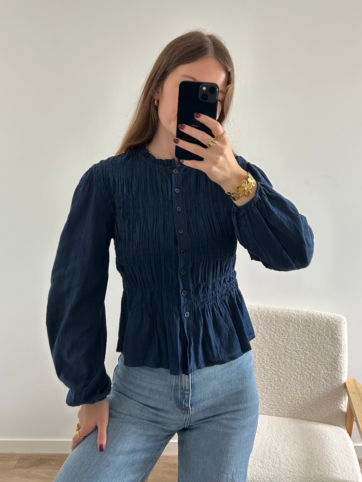 Blouse EMMA bleu marine