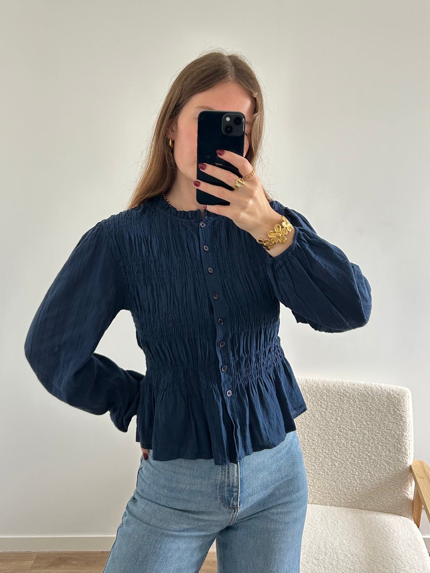 Blouse EMMA bleu marine