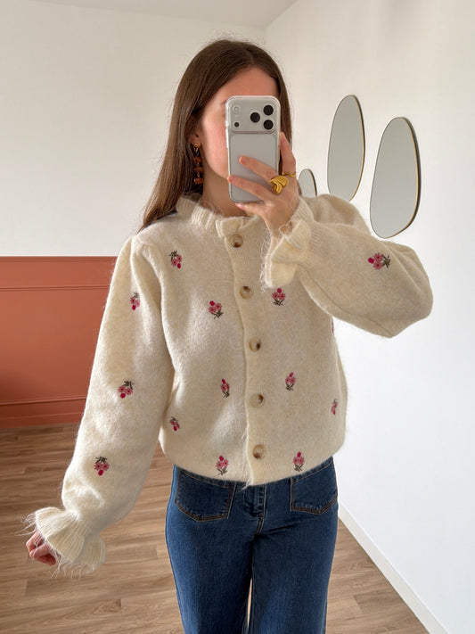 Cardigan fleuri CLARISSE