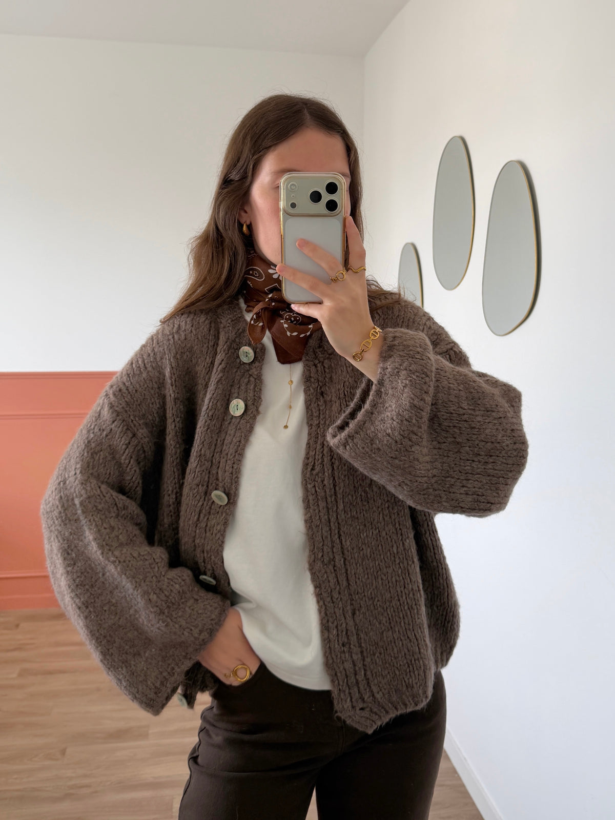 Cardigan EVA taupe