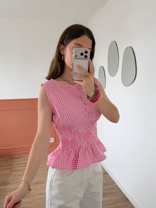 Top TINA vichy rose