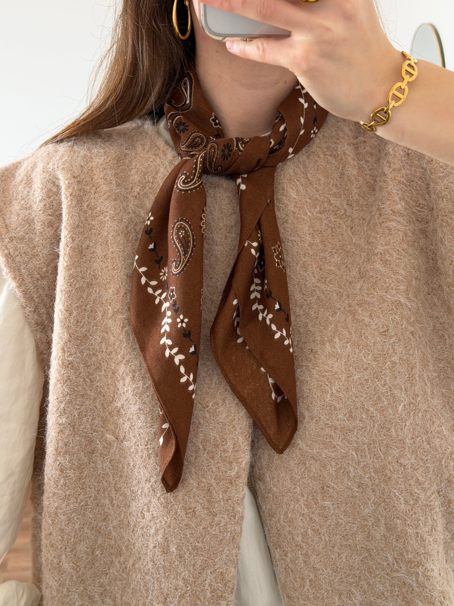 Foulard ELSA marron