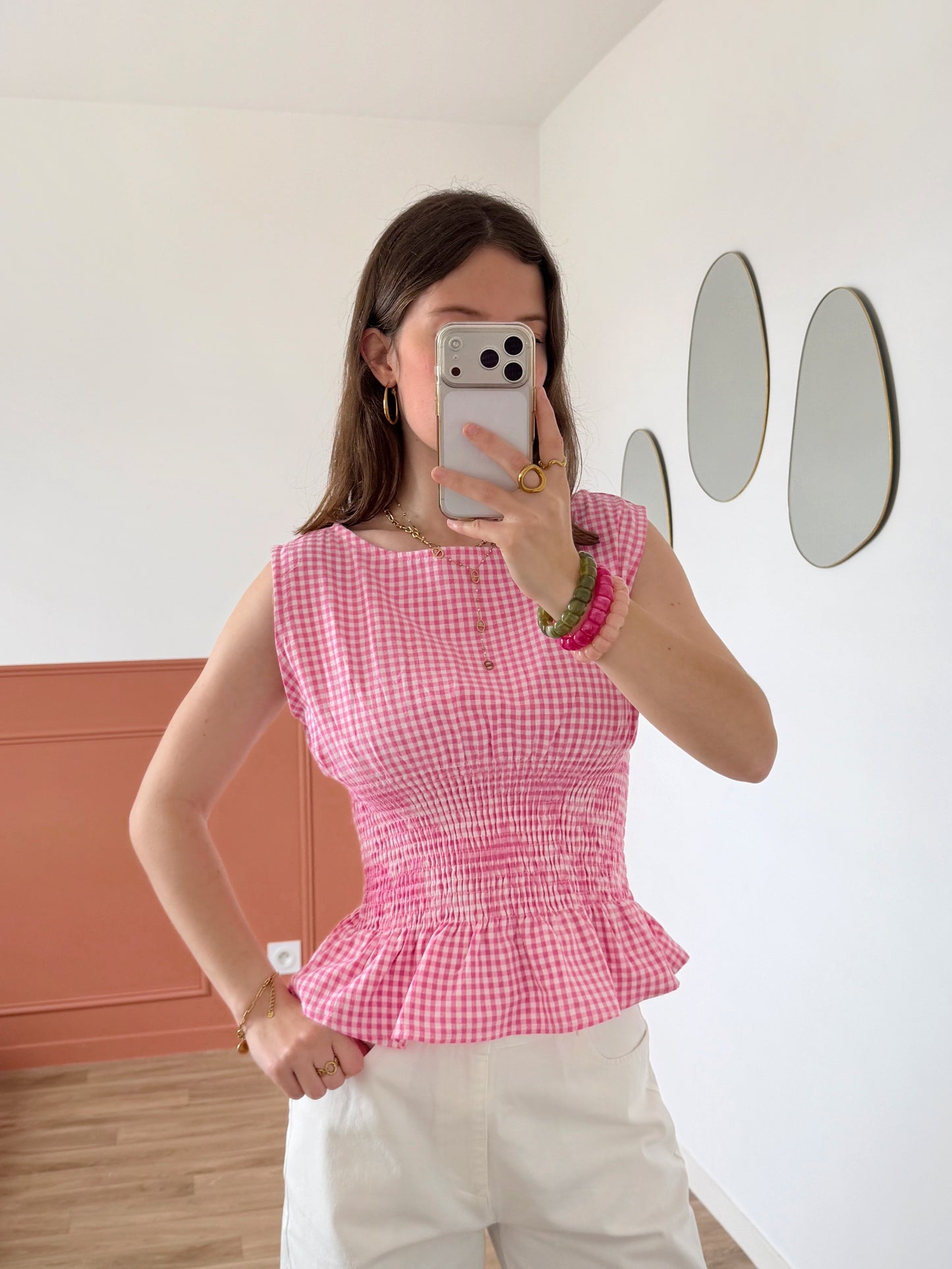Top TINA vichy rose