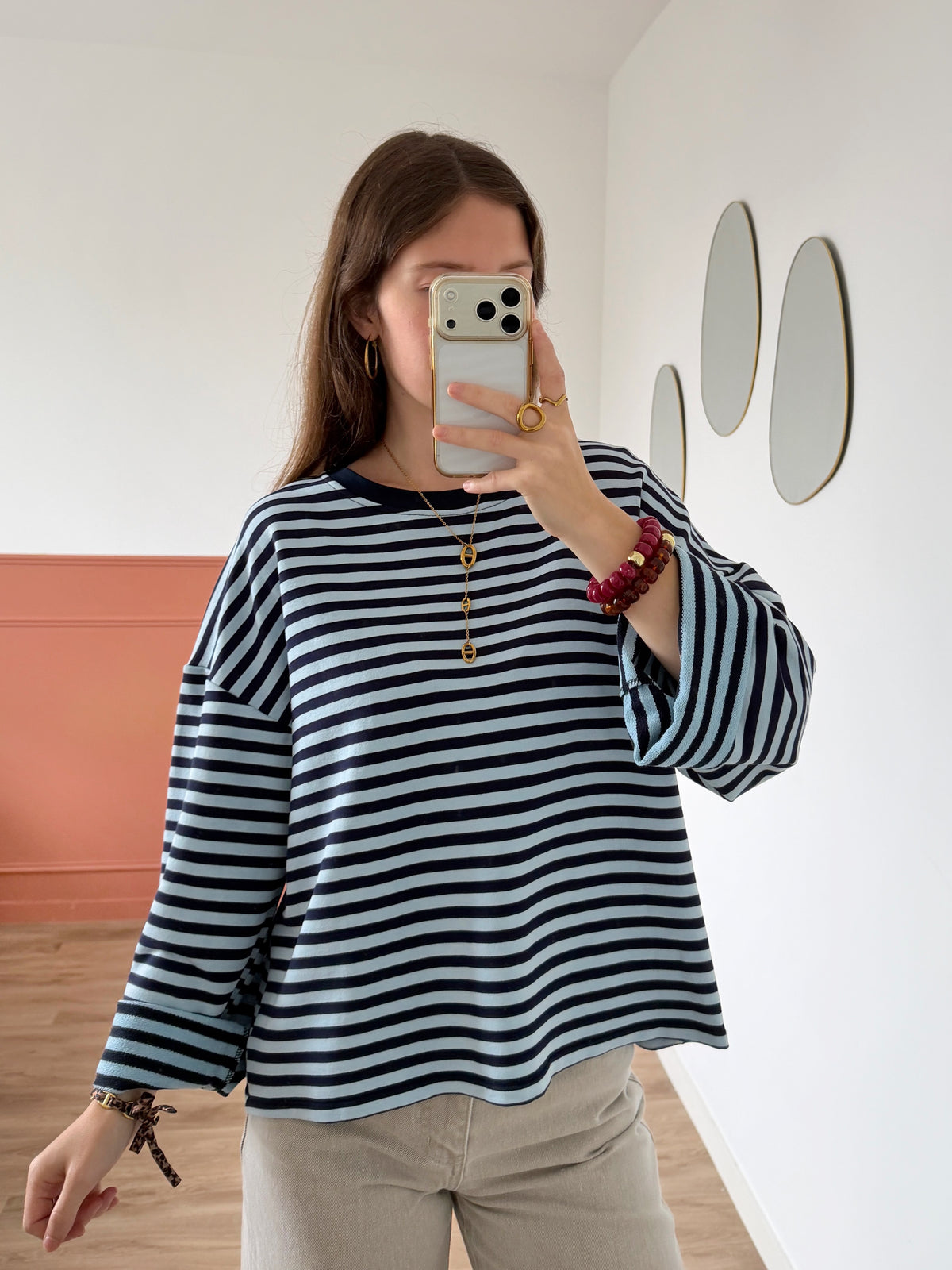 T-shirt BLEUENN bleu et marine