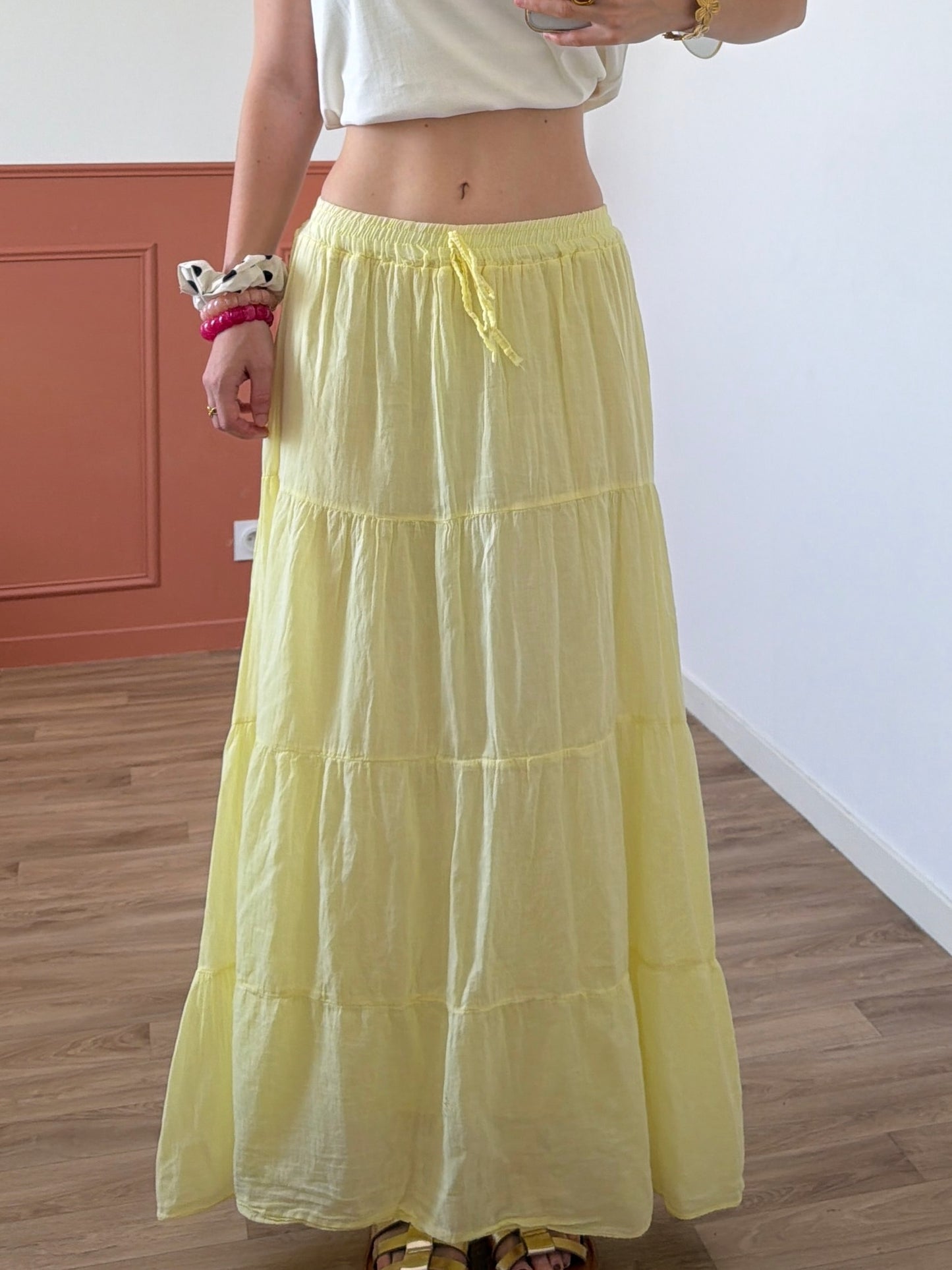 Jupe longue MORGANE jaune