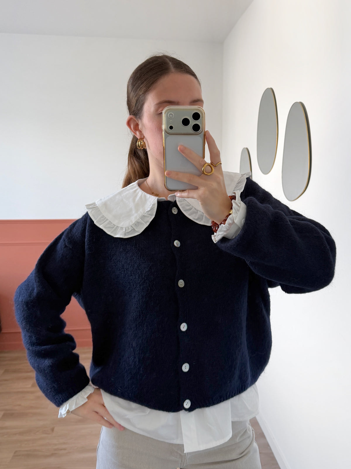 Cardigan OLIVIA bleu marine