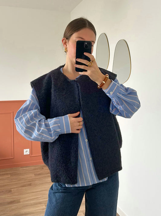 Veste sans manches LINA bleu marine