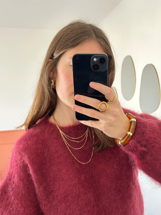 Collier multichaines LIA doré