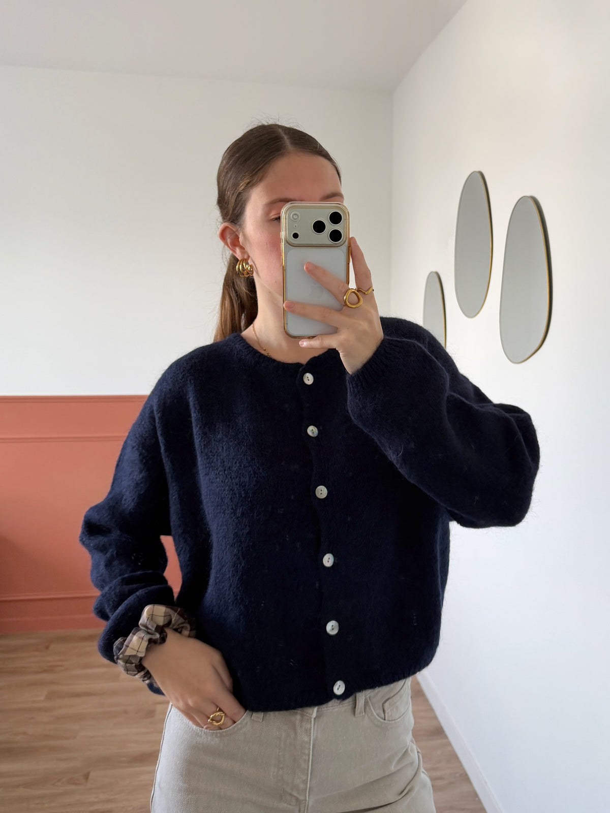 Cardigan OLIVIA bleu marine