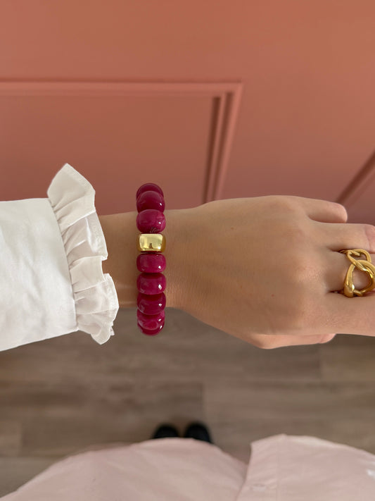 Bracelet GRETA framboise