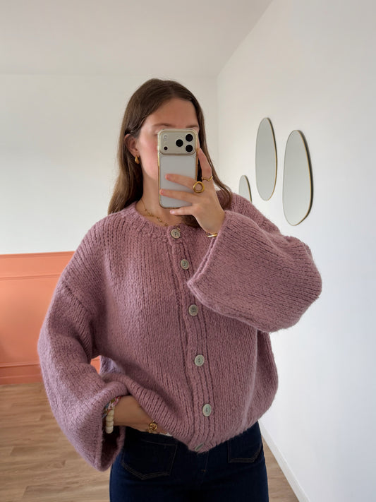 Cardigan EVA rose