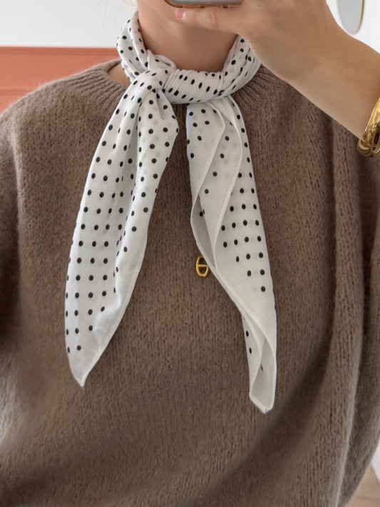 Foulard POIS blanc
