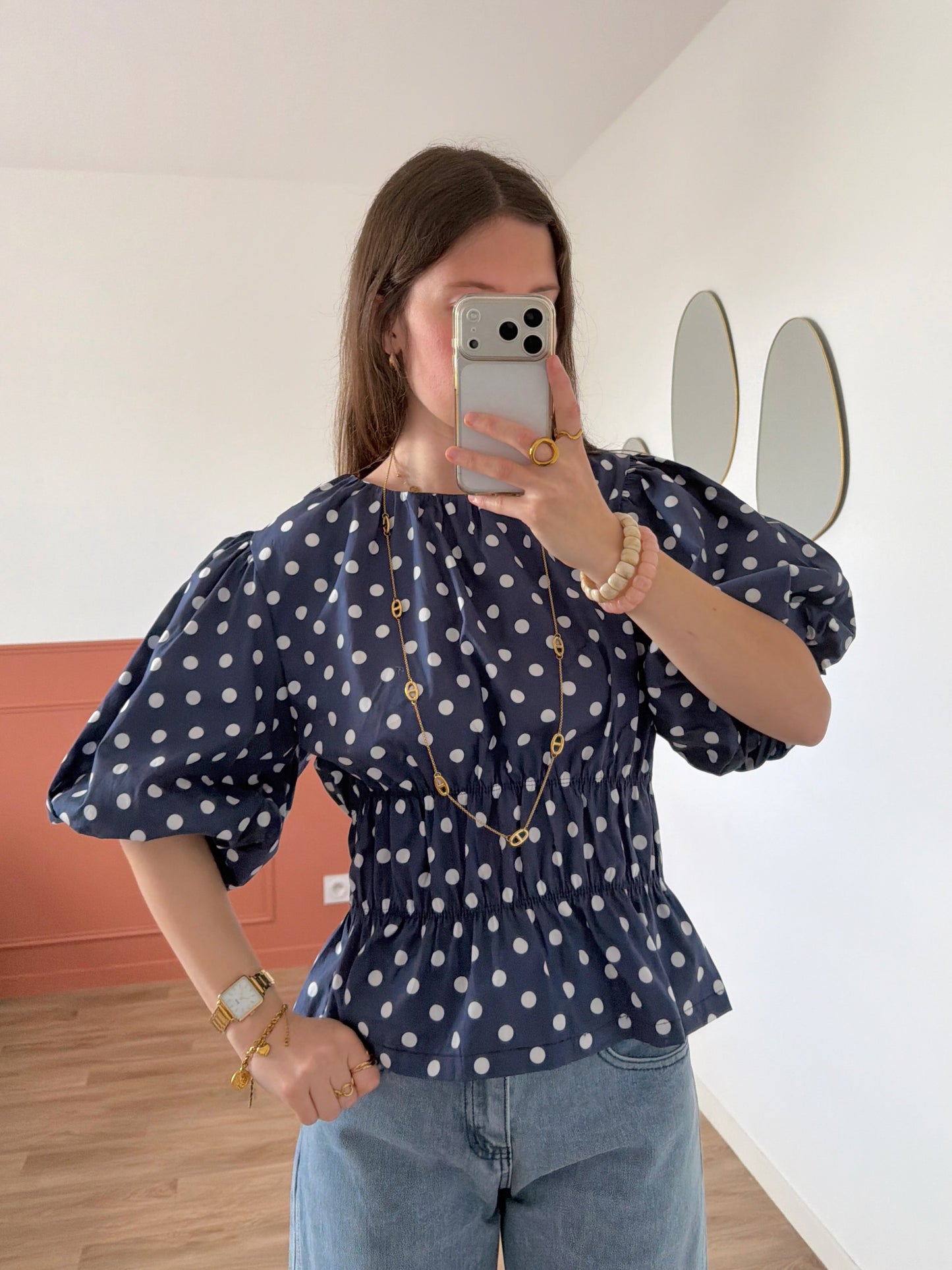 Blouse DANAÉ bleu marine