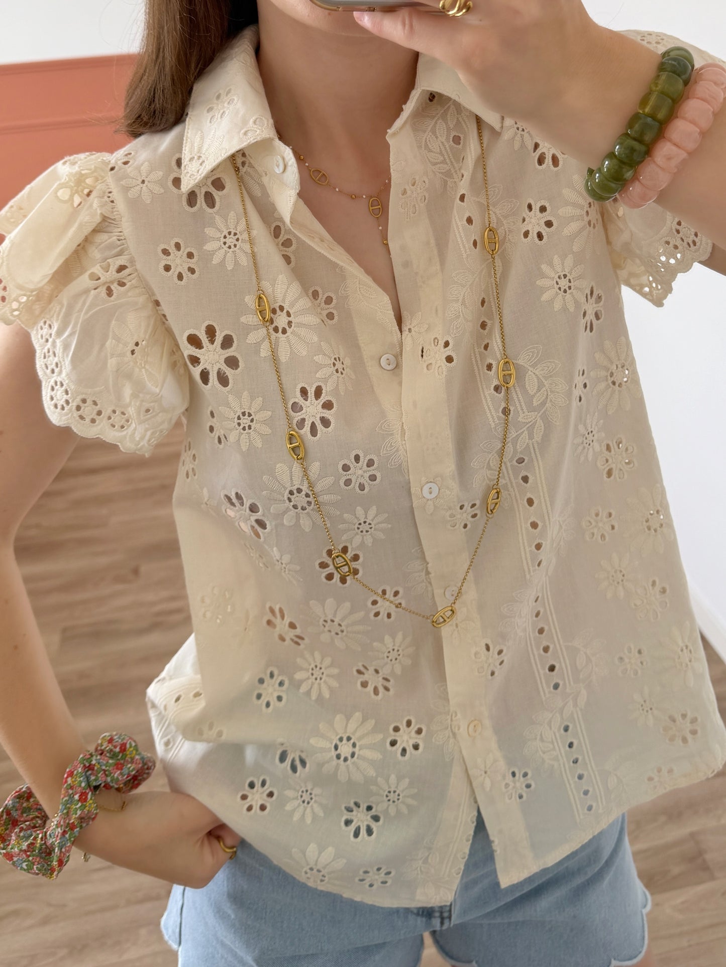 Chemise brodée FAUSTINE