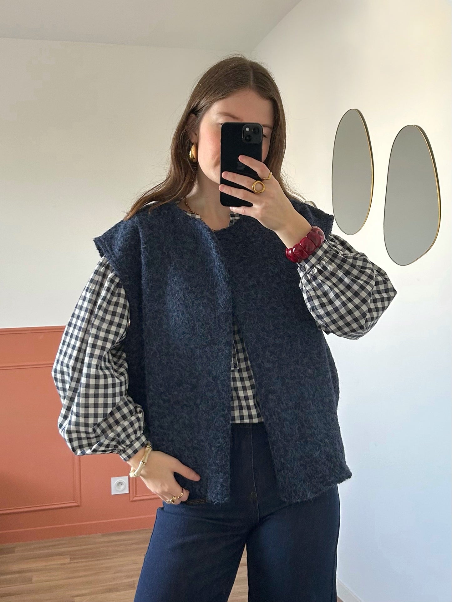 Veste sans manches LINA bleu marine