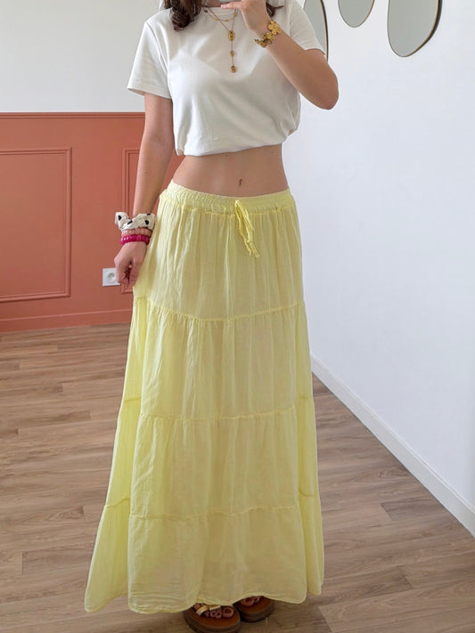 Jupe longue MORGANE jaune