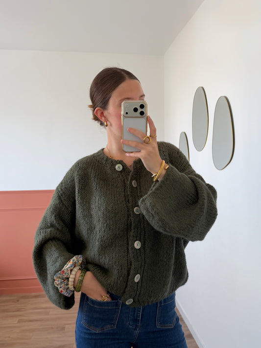 Cardigan EVA kaki