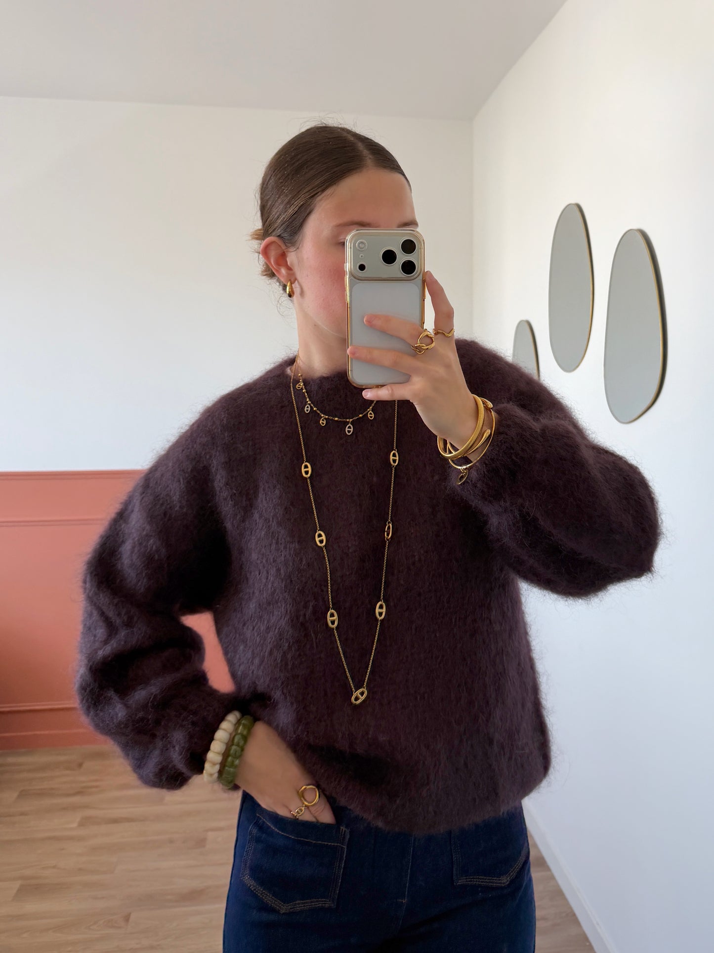 Pull MOHAIR marron