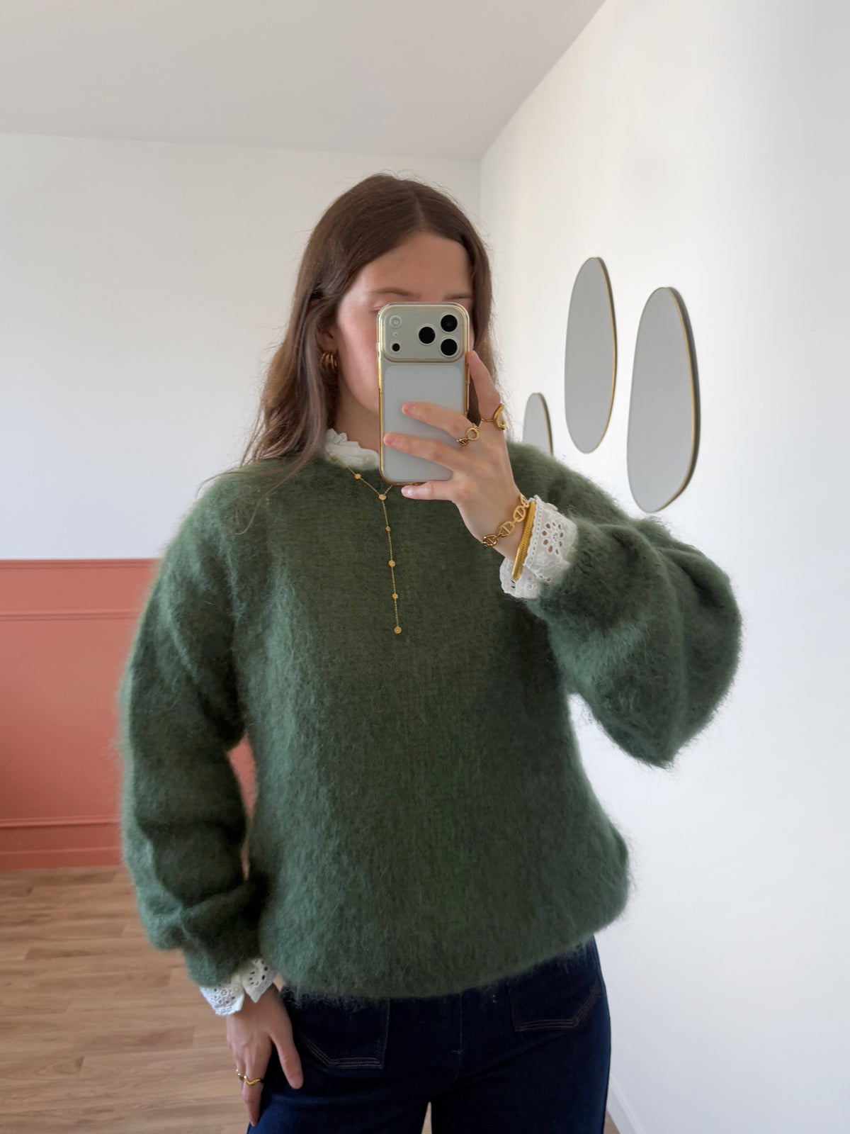Pull MOHAIR vert