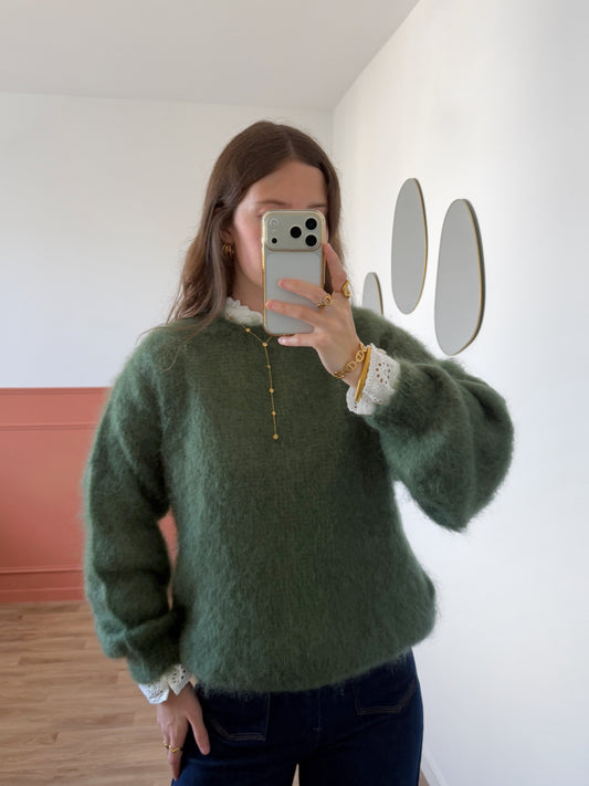 Pull MOHAIR vert