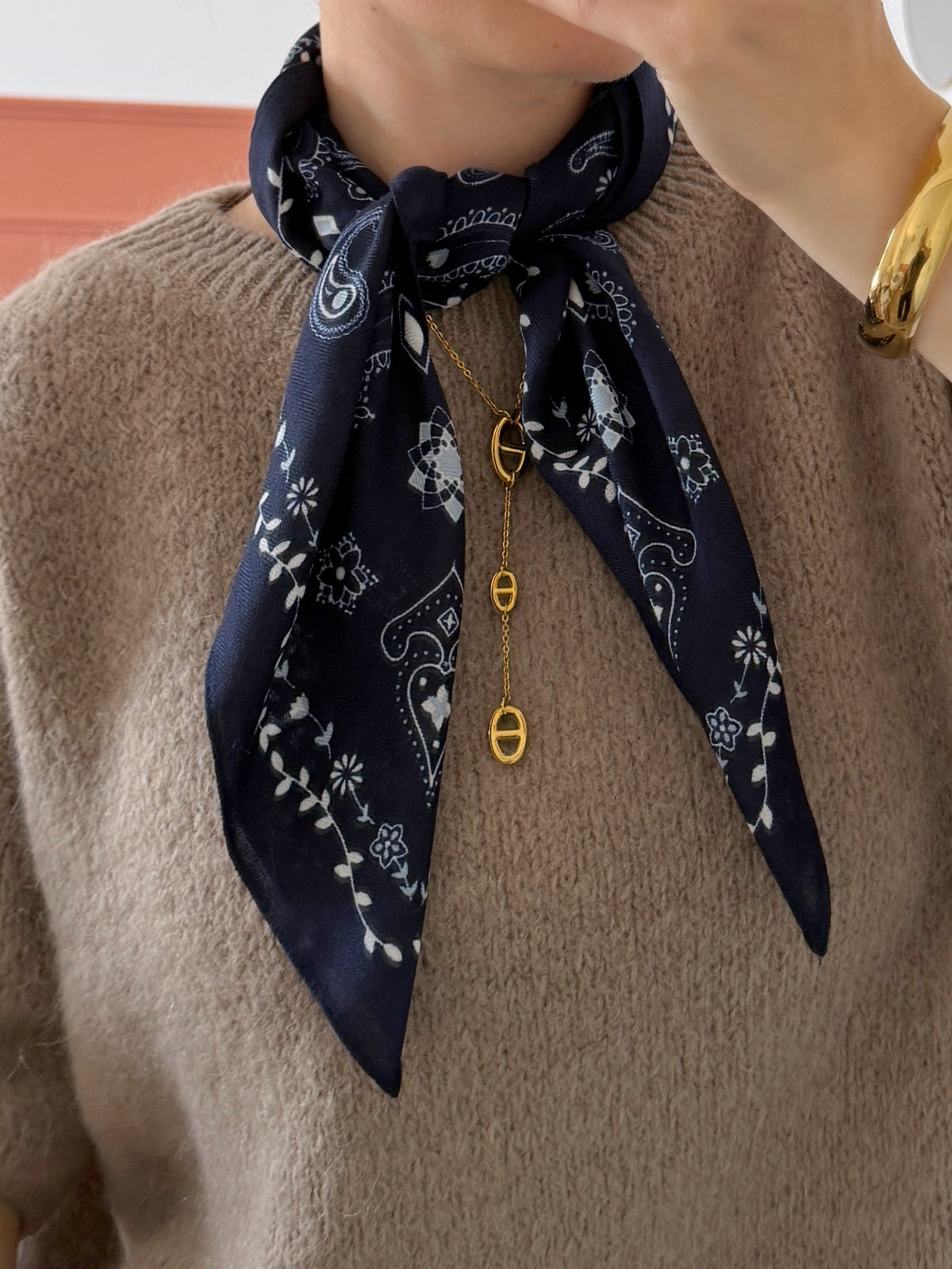 Foulard ELSA bleu marine