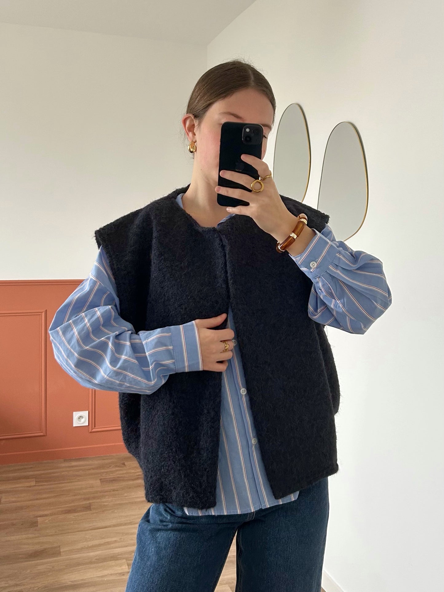 Veste sans manches LINA bleu marine