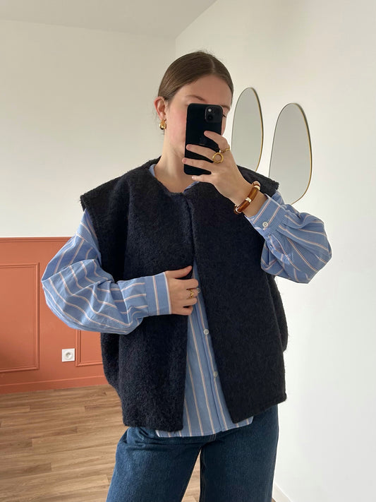 Veste sans manches LINA bleu marine