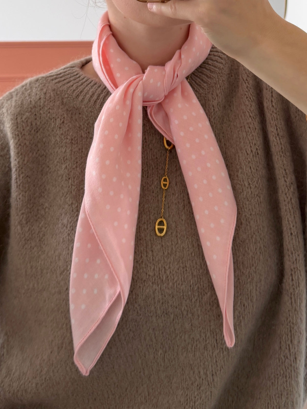 Foulard POIS rose