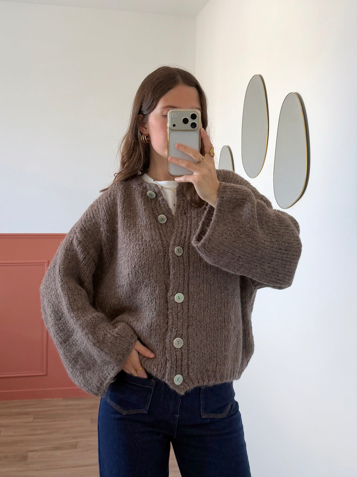 Cardigan EVA taupe